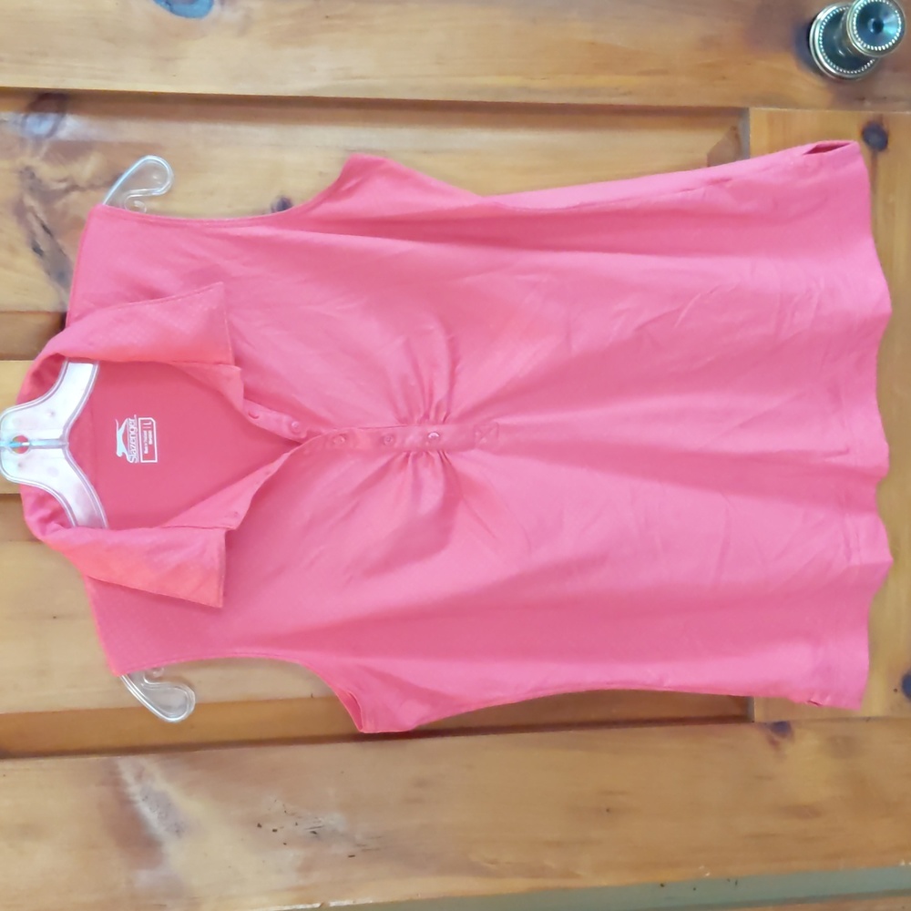 SLAZENGER ladies size l shirt and size 10 plaid golf pants both pieces included.